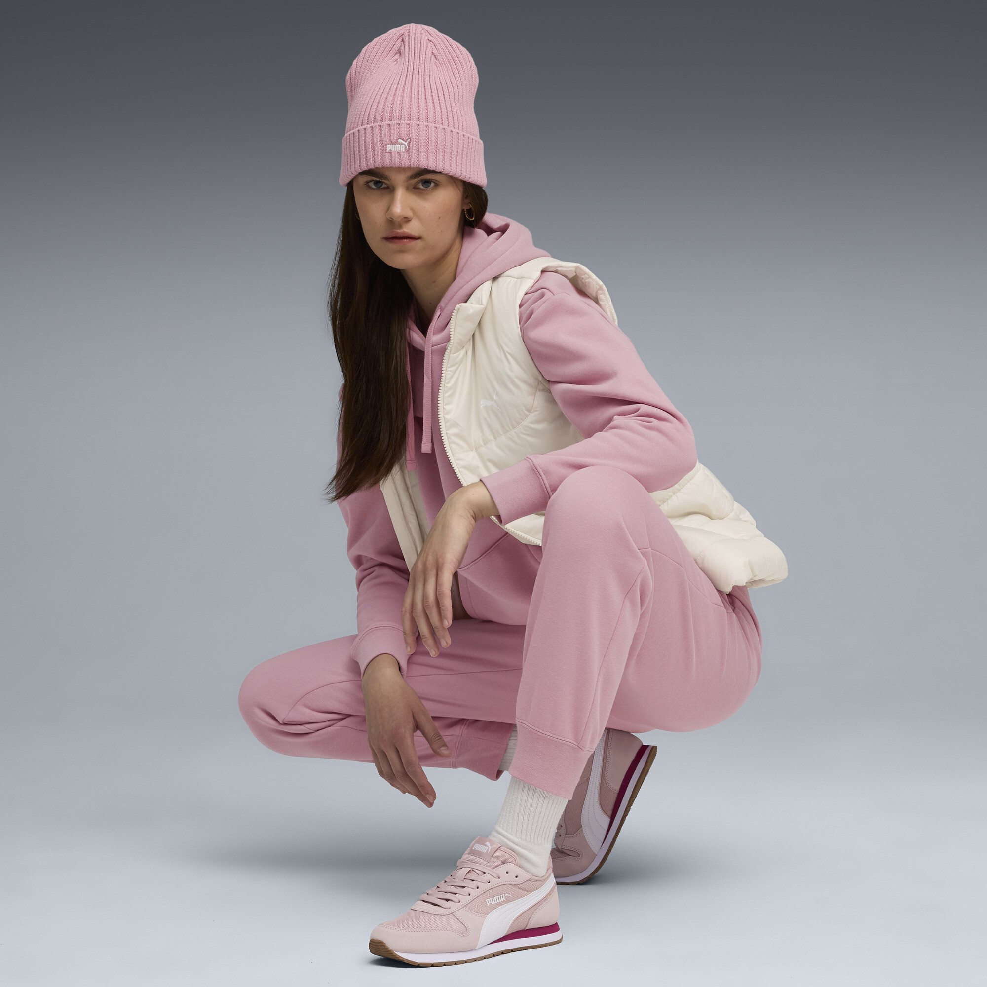 PUMA Loungewearpak van fleece voor Dames, Roze, Maat XS thumbnail 4