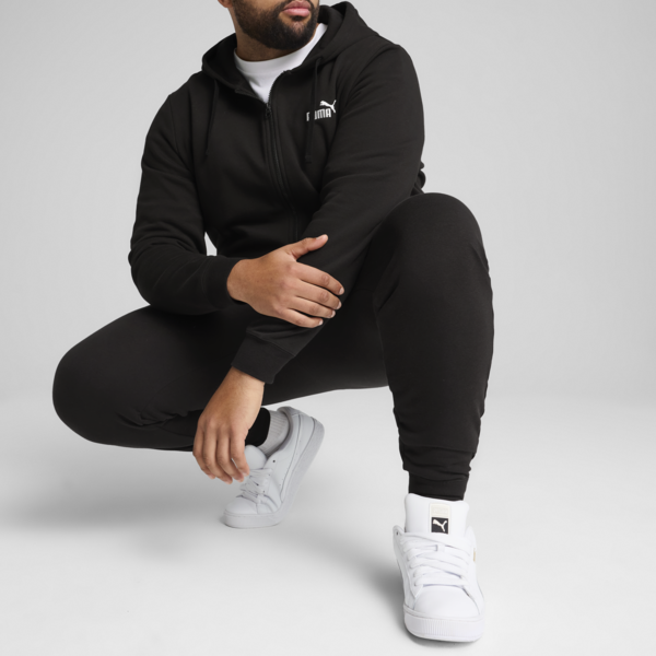 Essentials No. 1 Logo Slim Sweatpants Men, PUMA Black, large-ZAF