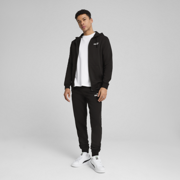 Essentials No. 1 Logo Slim Sweatpants Men, PUMA Black, large-ZAF