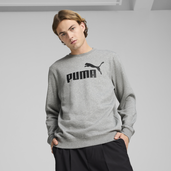 Essentials No. 1 Logo Crew Men, Medium Gray Heather, large-ZAF