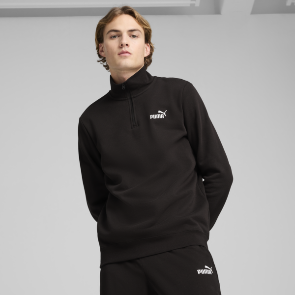 Essentials No. 1 Logo Half-Zip Men, PUMA Black, large-ZAF