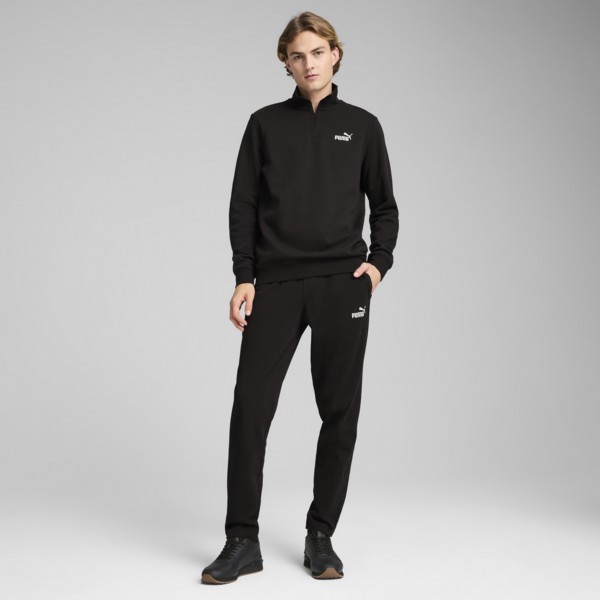 Essentials No. 1 Logo Half-Zip Men, PUMA Black, large-ZAF