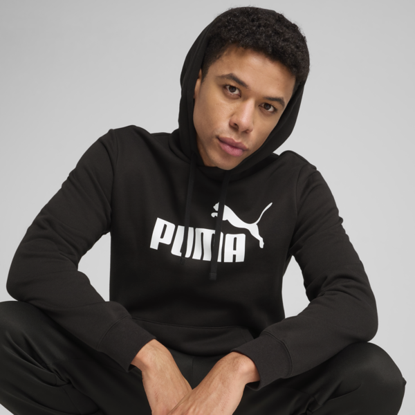 Essentials No. 1 Logo Hoodie Men, PUMA Black, large-ZAF