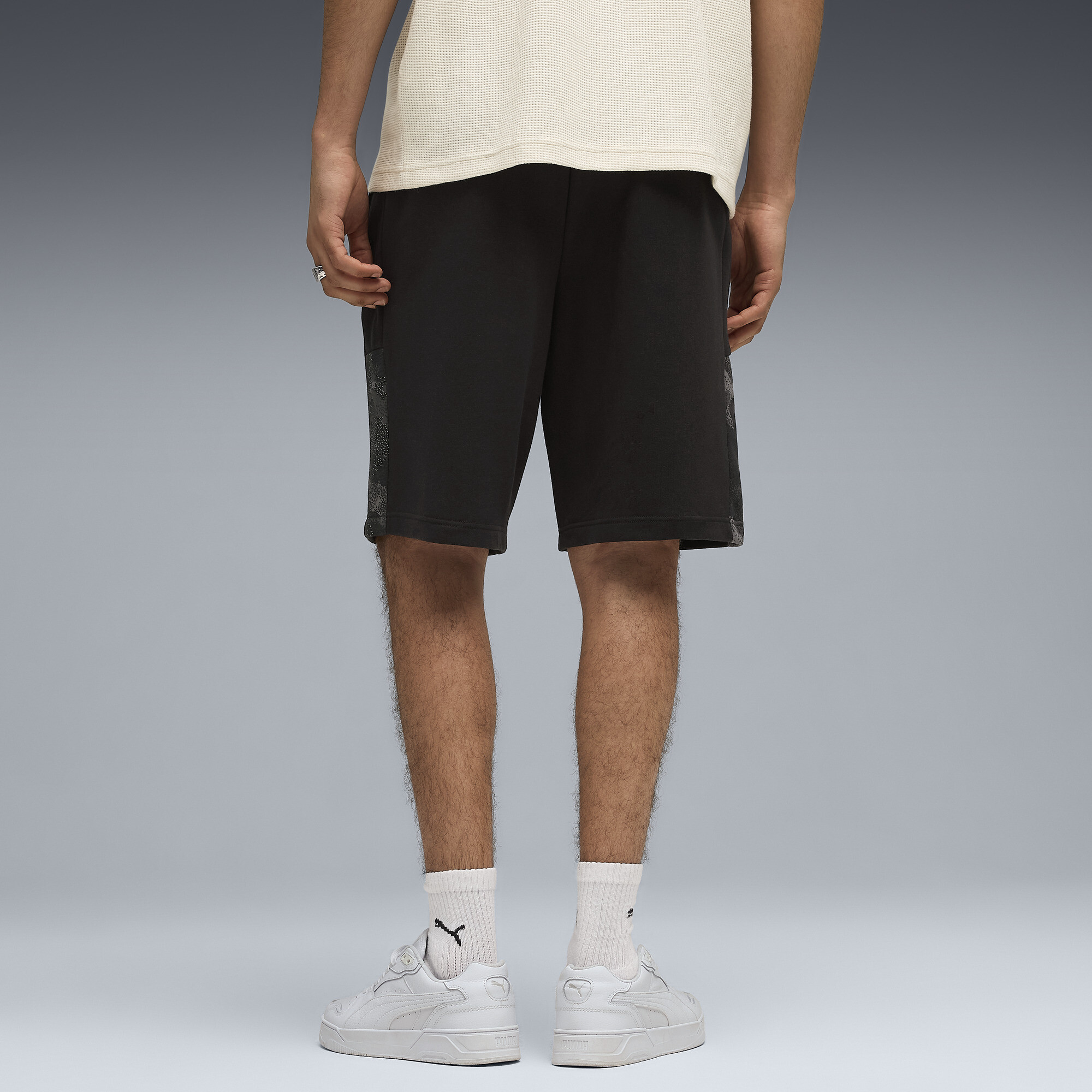 PUMA Essentials camouflageshort voor Heren, Zwart, Maat XXL thumbnail 5