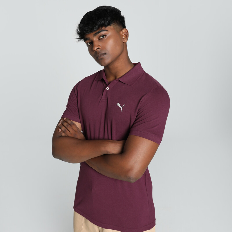 

Men's PUMA Contrast Button Slim Fit Polo