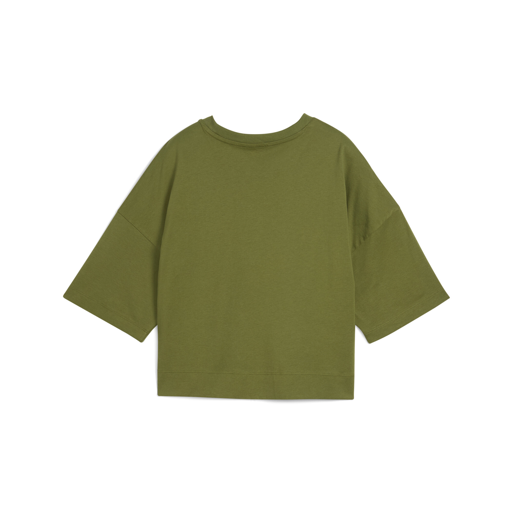 PUMA Elevated Graphic Cropped Tee Vrouwen voor Dames, Groen, Maat XS thumbnail 2