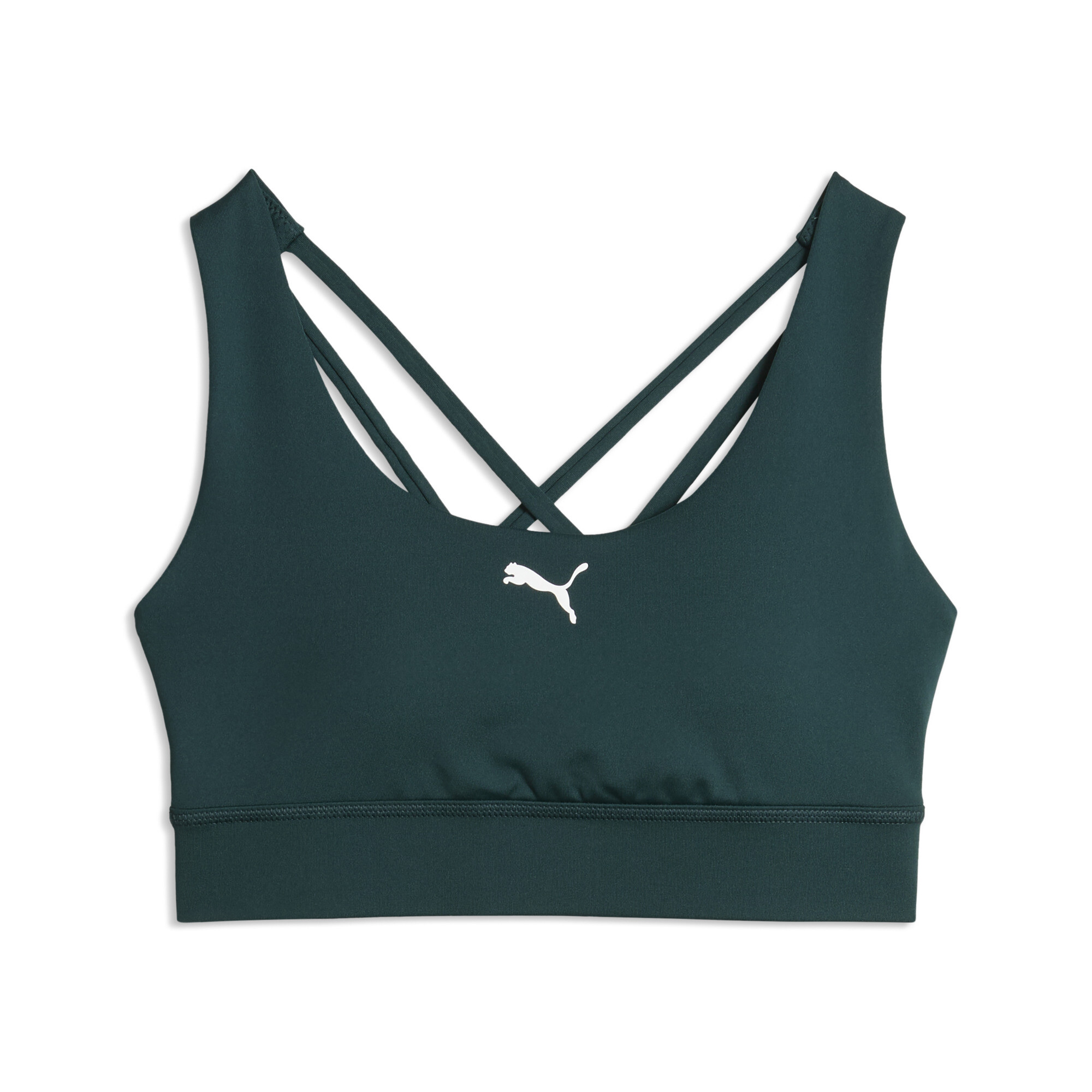 PUMA Biustonosz treningowy Fit o śCzerwonynim wsparciu, Odzież, Zielony, XXL