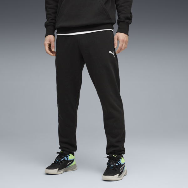 Jogging de básquet teamJAWS Post Game para hombre, PUMA Black, large-ARG