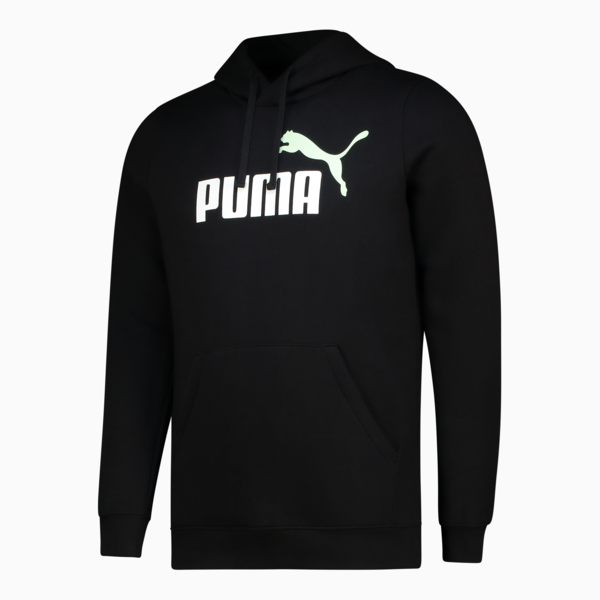 Essentials 2 Colour No. 1 Logo Hoodie Men, PUMA Black-spring fern, large-ZAF