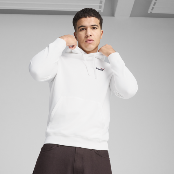 Essentials 2 Colour Small No. 1 Logo Hoodie Men, PUMA White, large-ZAF