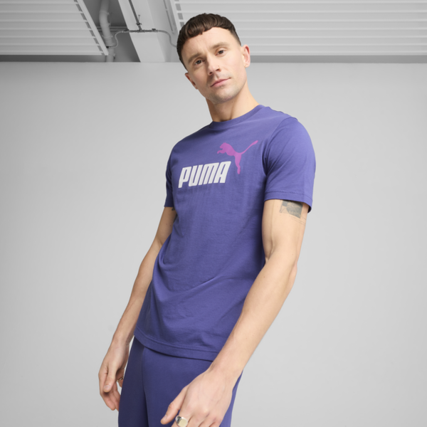 Essentials 2 Colour No. 1 Logo Tee Men, Blue Crystal, large-ZAF