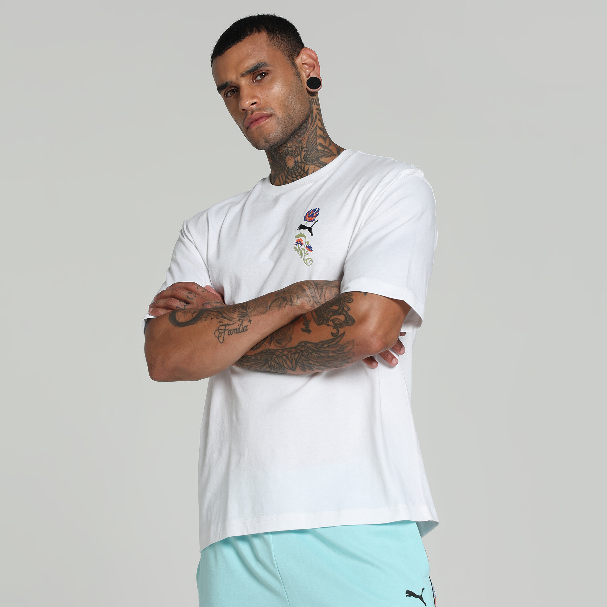 Puma Floral Sport Men's Boxy T-shirt In White