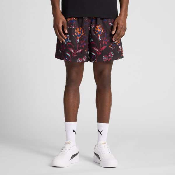 Floral Sport Graphic 6" Shorts Men, PUMA Black, large-MEX