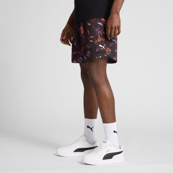 Floral Sport Graphic 6" Shorts Men, PUMA Black, large-MEX