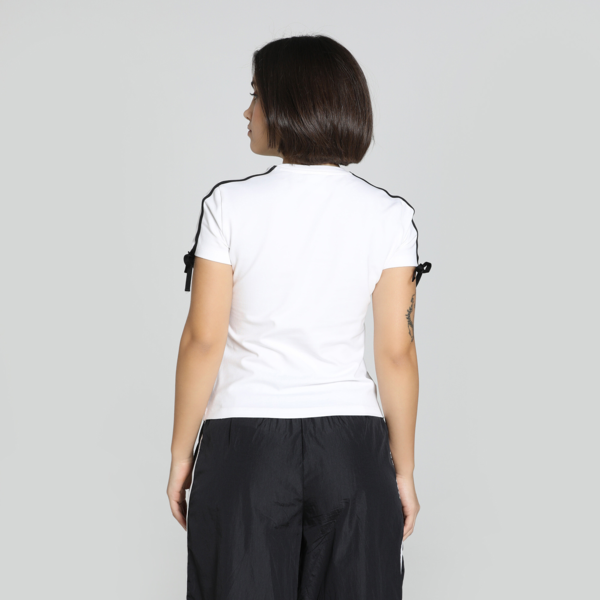 Camiseta corta ajustada Modern Delight para mujer, PUMA White, large-MEX