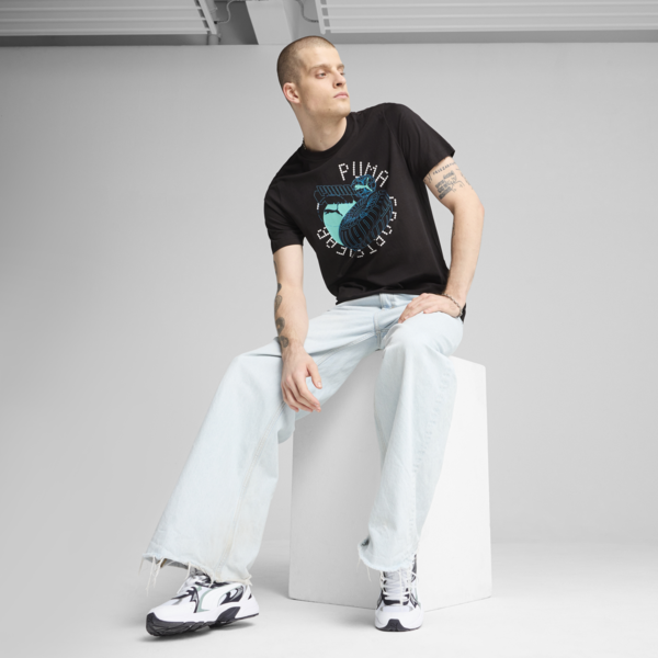 Graphics Execution Tee M Men, PUMA Black, large-ZAF