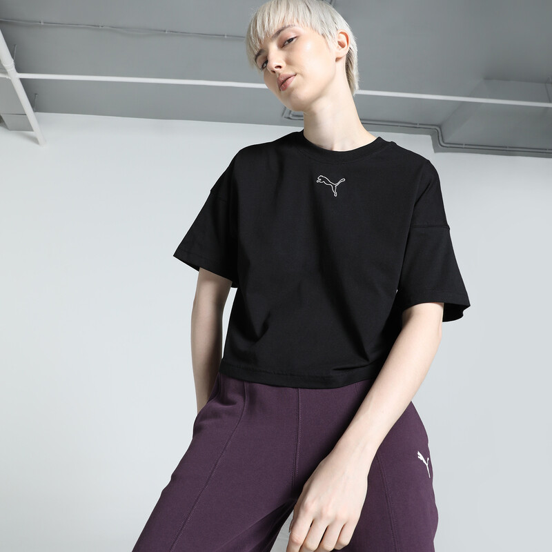 

Women's PUMA HER Relaxed Fit Cropped Tee