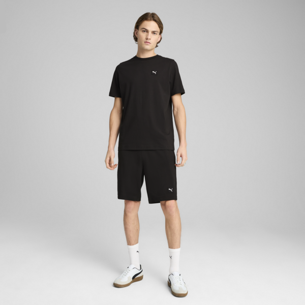 Essentials Elevated Tee Men, PUMA Black, large-ZAF