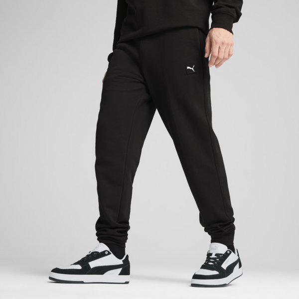 Essentials Elevated Pants Men, PUMA Black, large-ZAF
