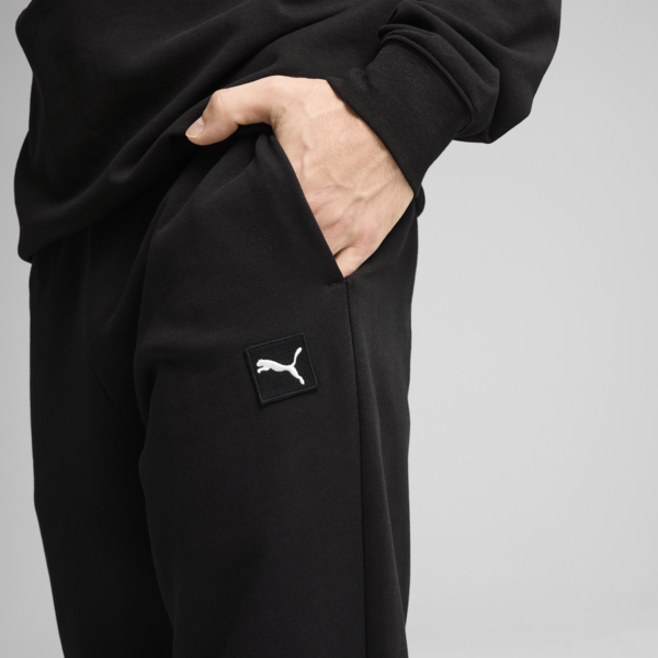 Essentials Elevated Pants Men, PUMA Black, large-ZAF