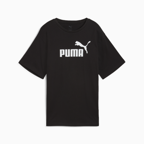 Essentials No. 1 Logo Relaxed Tee Women, PUMA Black, large-ZAF