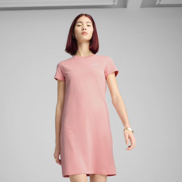 Essentials Small No. 1 Logo Slim Dress Women, Pink Fruit, large-ZAF
