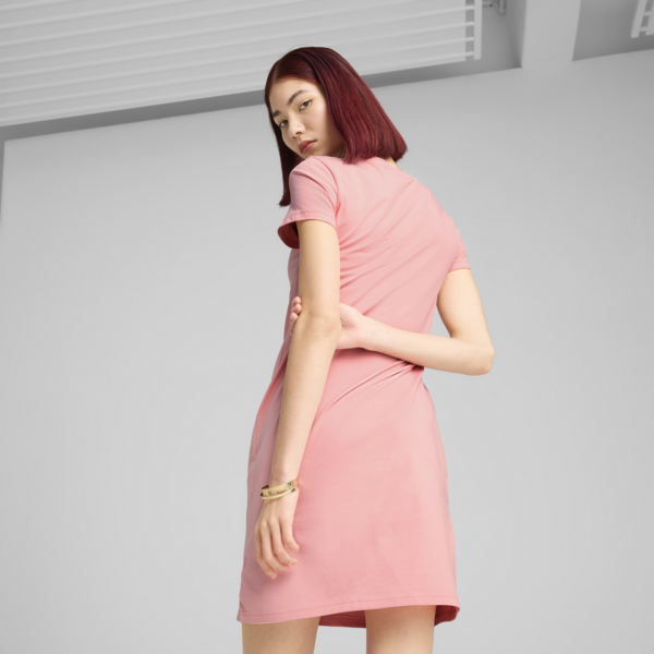 Essentials Small No. 1 Logo Slim Dress Women, Pink Fruit, large-ZAF