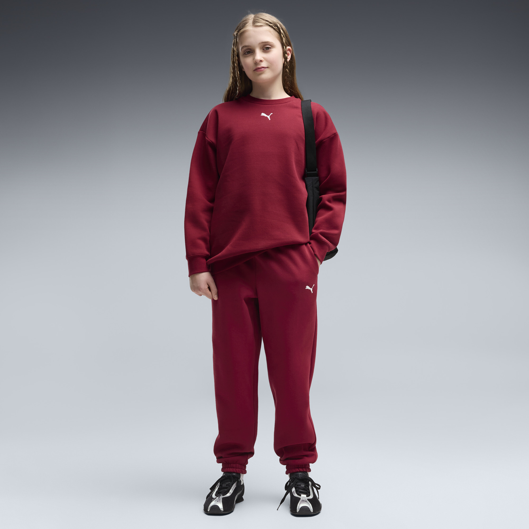 PUMA Survtement confort oversize Enfant et Adolescent Vtements Rouge 11-12Y 60 €