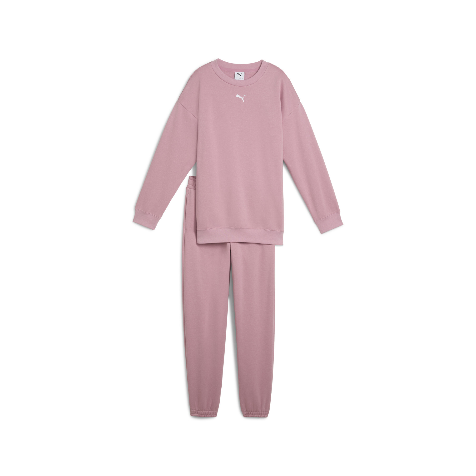 PUMA Loungewear oversized joggingpak voor Dames, Roze, Maat 13-14Y thumbnail 3
