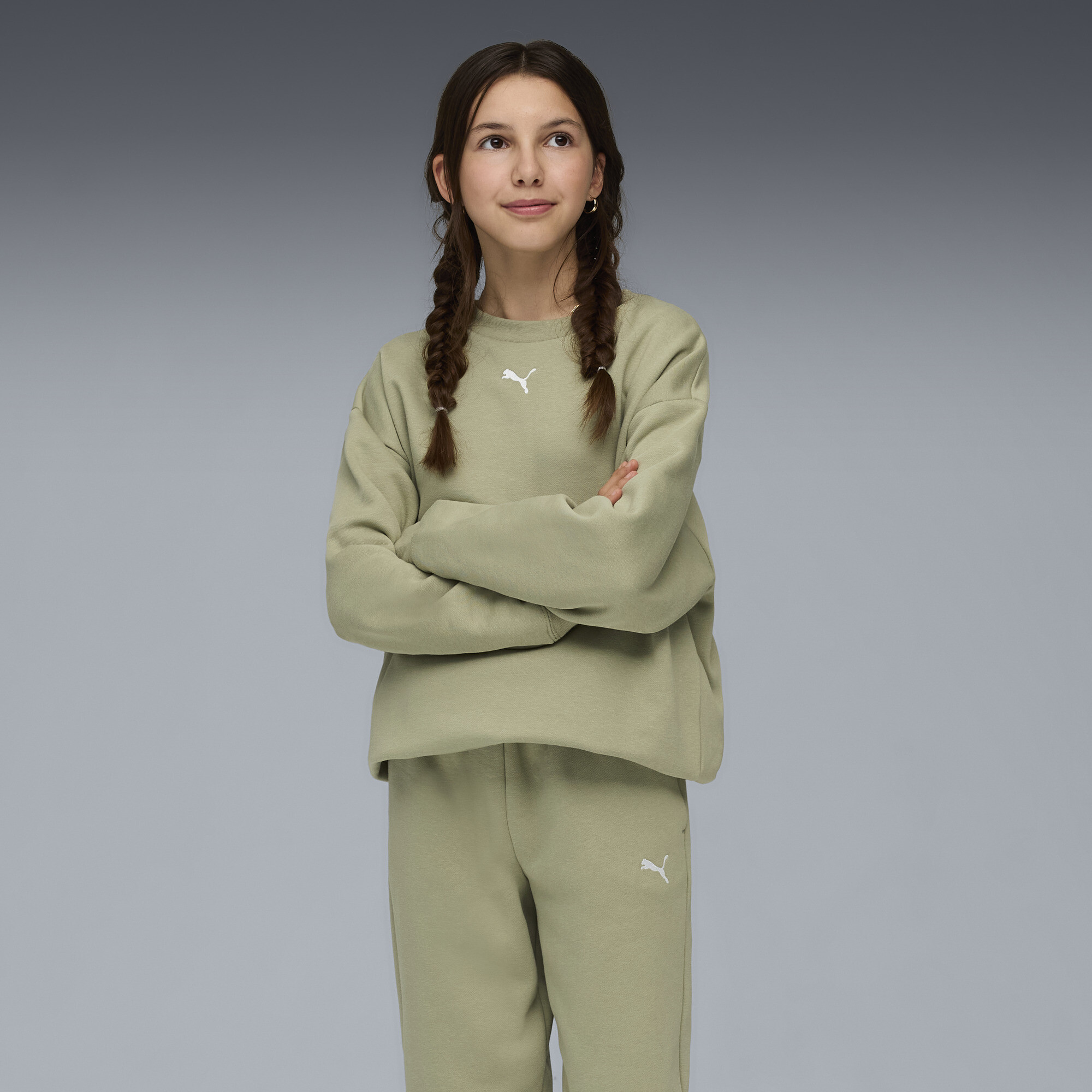 PUMA Loungewear oversized joggingpak voor Dames, Maat 9-10Y thumbnail 4