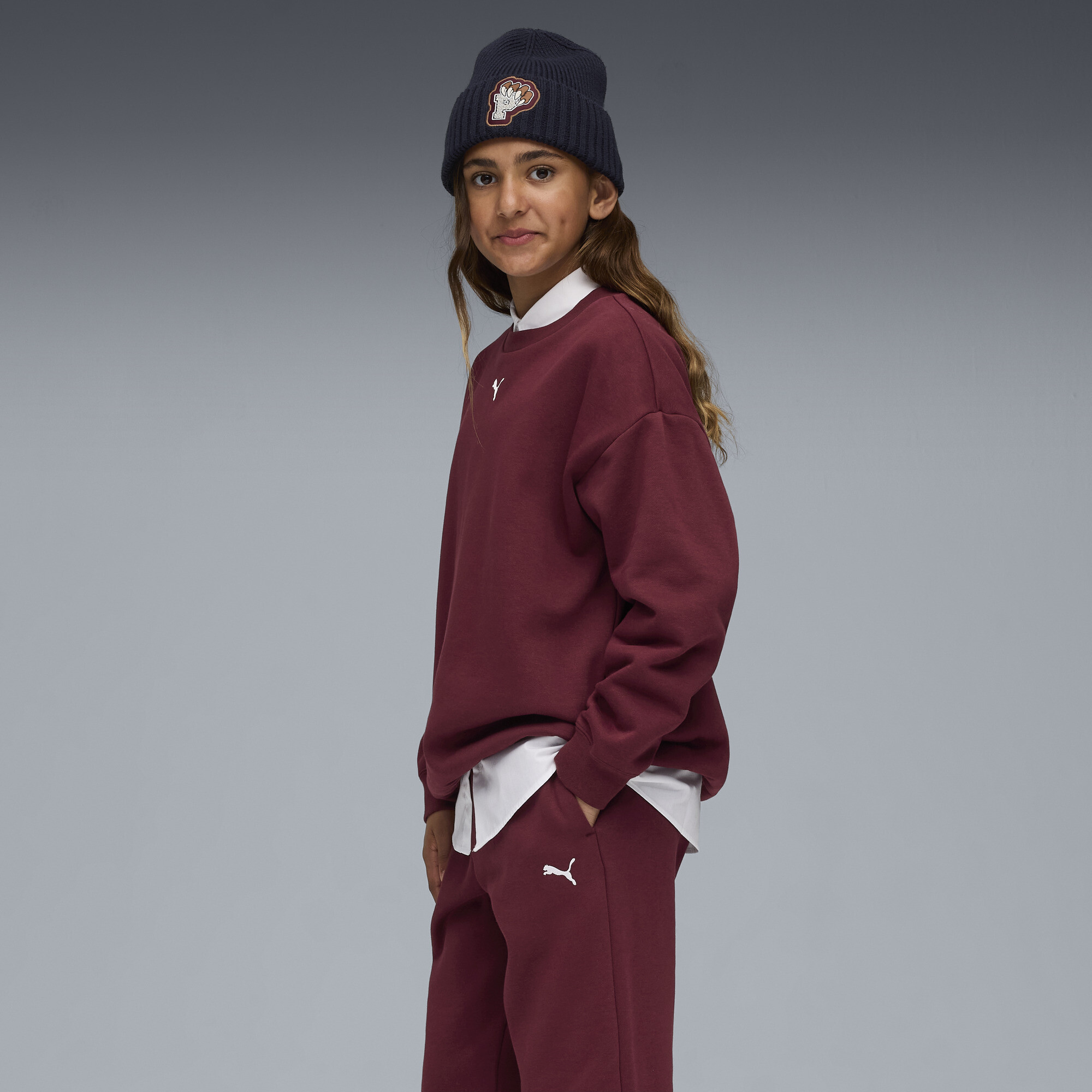 PUMA Loungewear oversized joggingpak voor Dames, Maat 9-10Y thumbnail 4