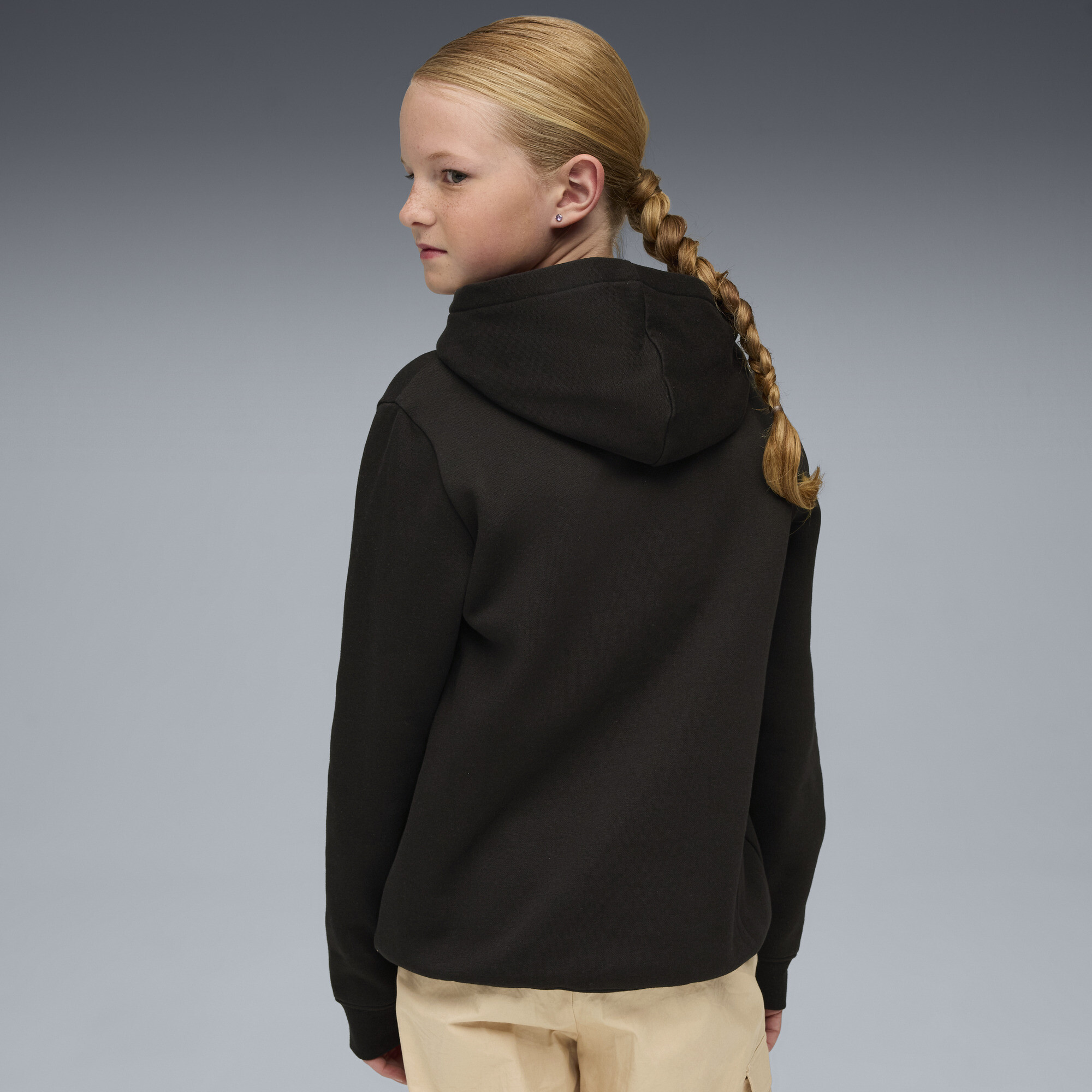 PUMA Essentials Metallic hoodie voor Dames, Zwart/Goud, Maat 7-8Y thumbnail 5