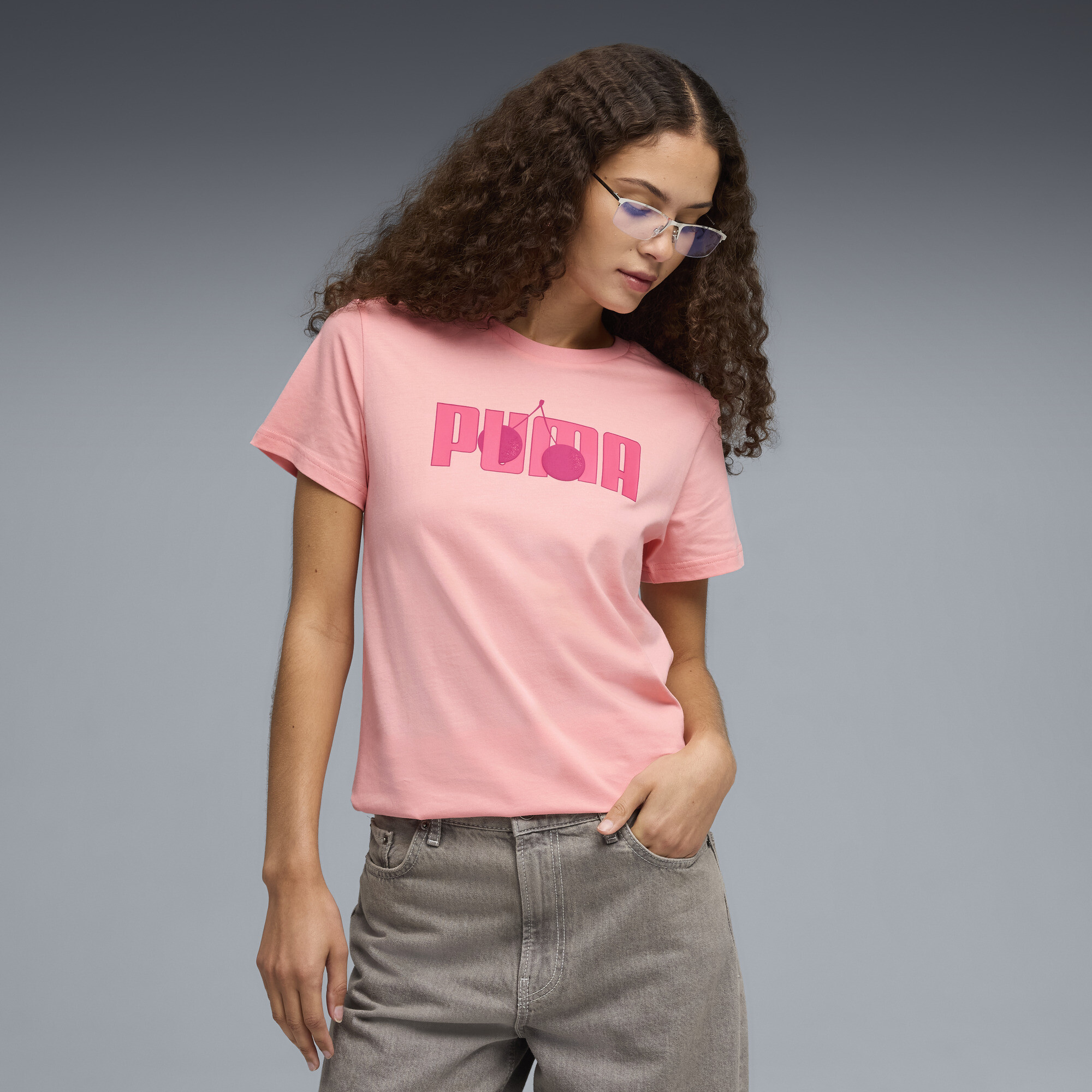 Puma Cherry Women's T-shirt In Pink