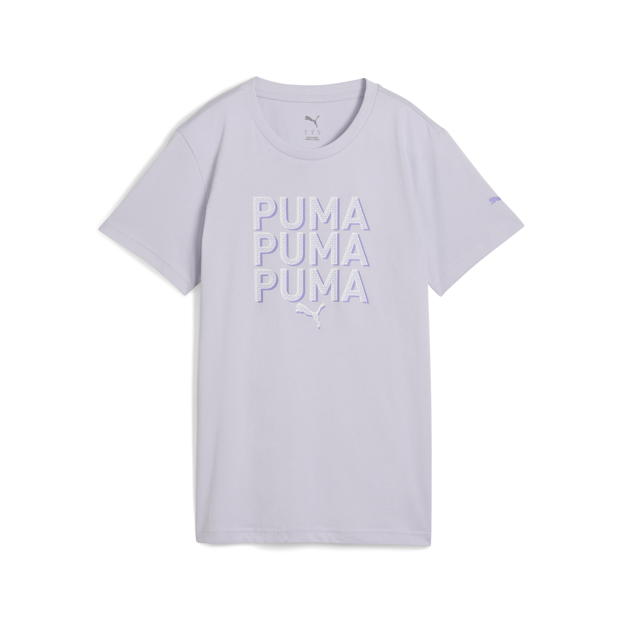 Puma Stacked Women's T-shirt In Purple