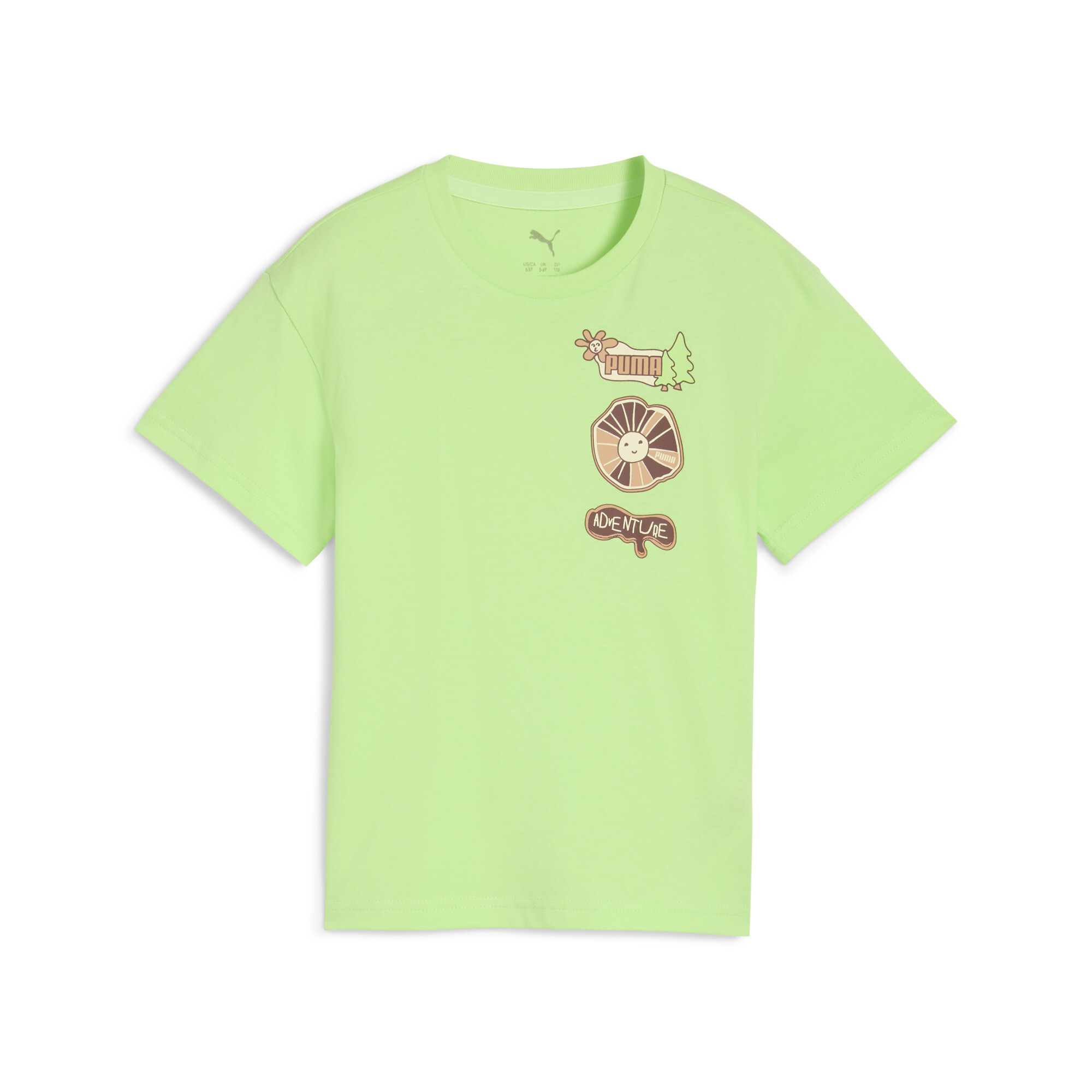 Puma Woodland T-Shirt Kinder | Mit Plain | Spring Fern | Größe: 1-2Y