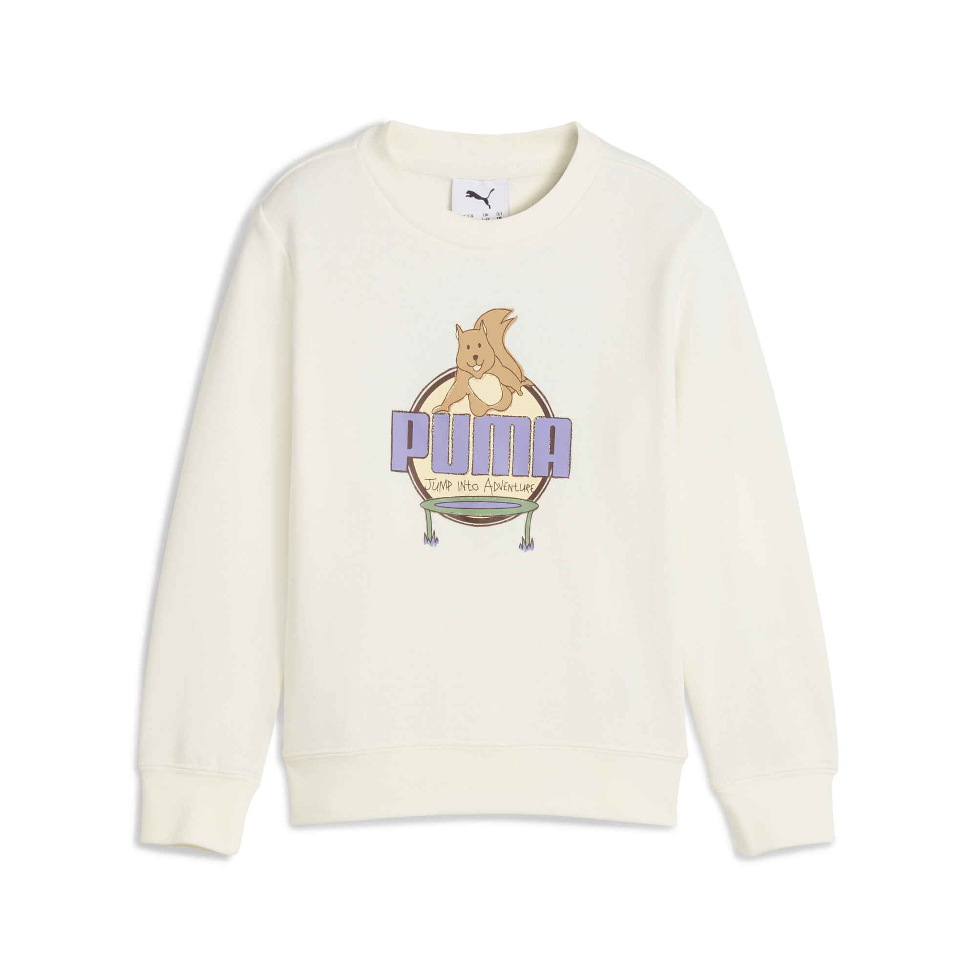 Puma Woodland Crewneck Kinder | Mit Print | Warm White | Größe: 1-2Y