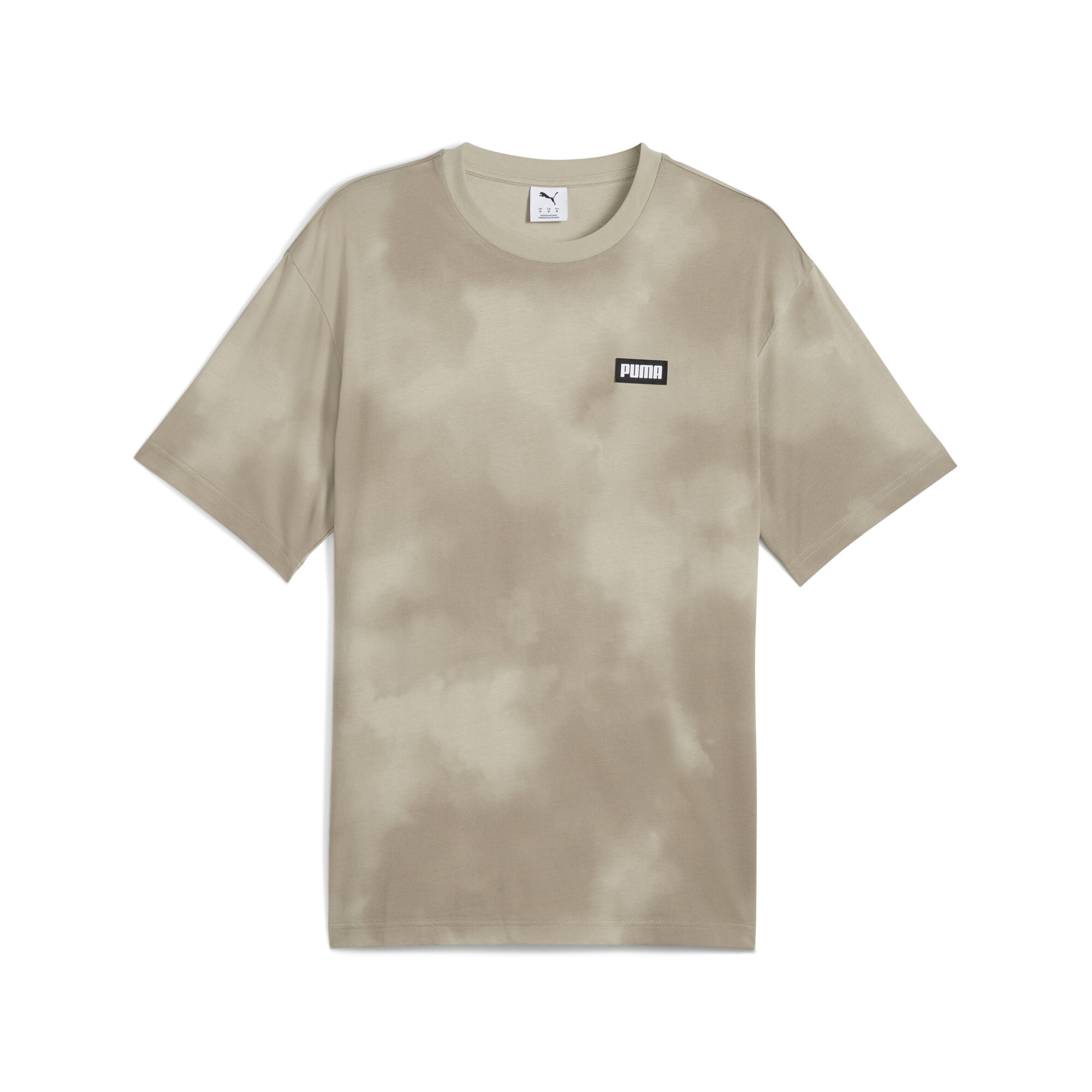 Puma Badge Relaxed T-Shirt Herren | Mit Plain | Pebble Gray | Größe: M