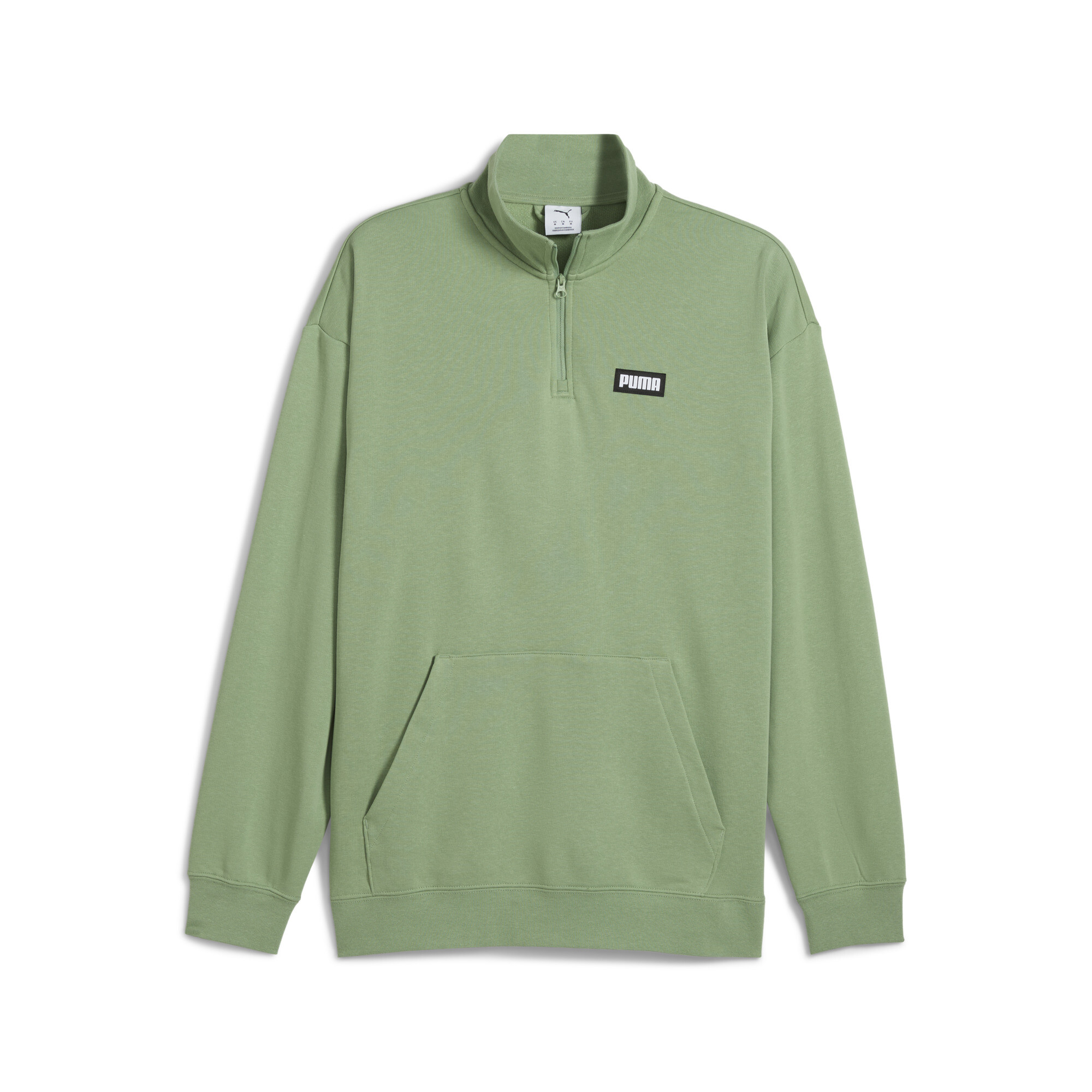 Puma Badge Relaxed Top mit Reißverschluss bis zum Hals Herren | Mit Plain | Dusty Green | Größe: 5XL