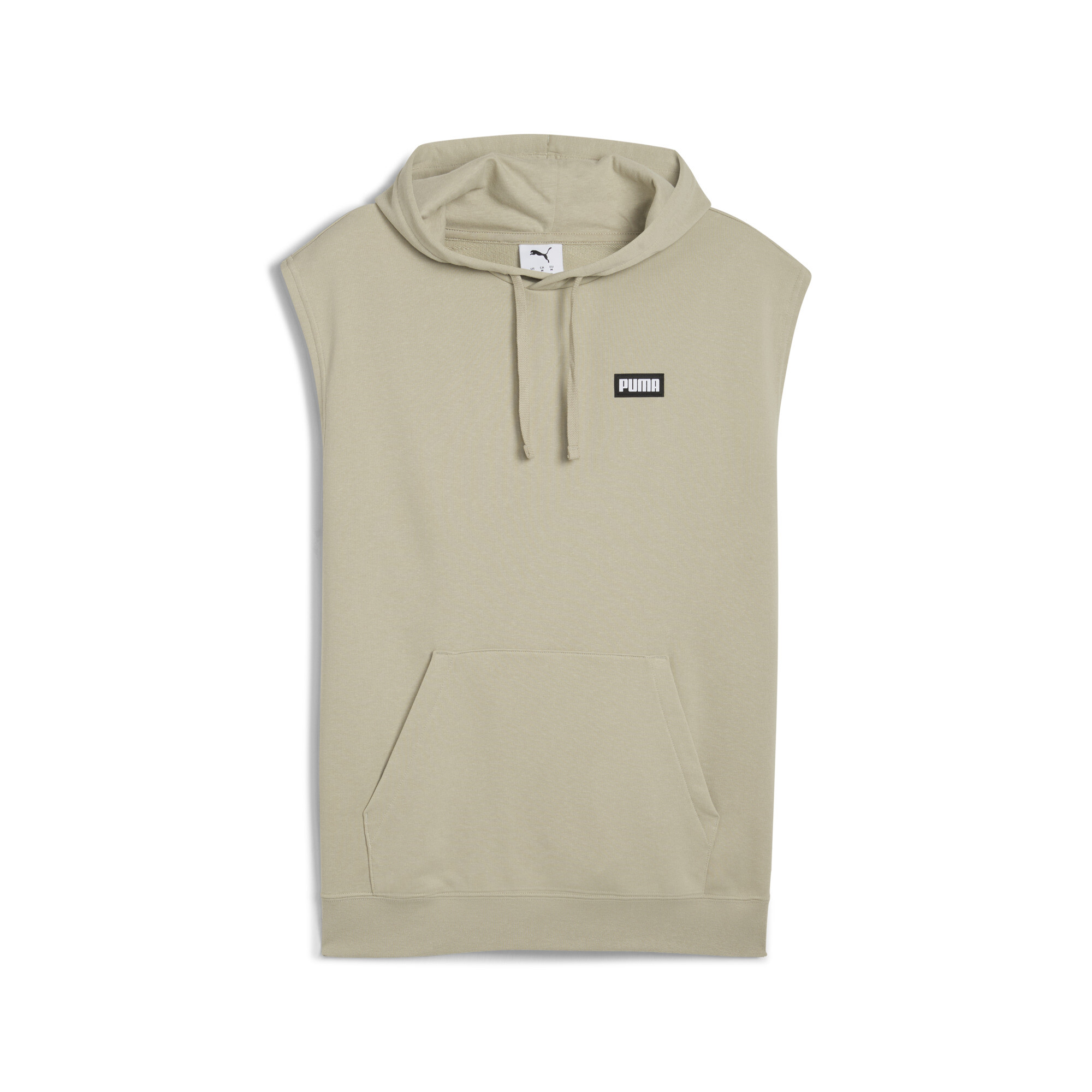 Puma Badge Ärmelloser Hoodie Herren | Mit Plain | Pebble Gray | Größe: L