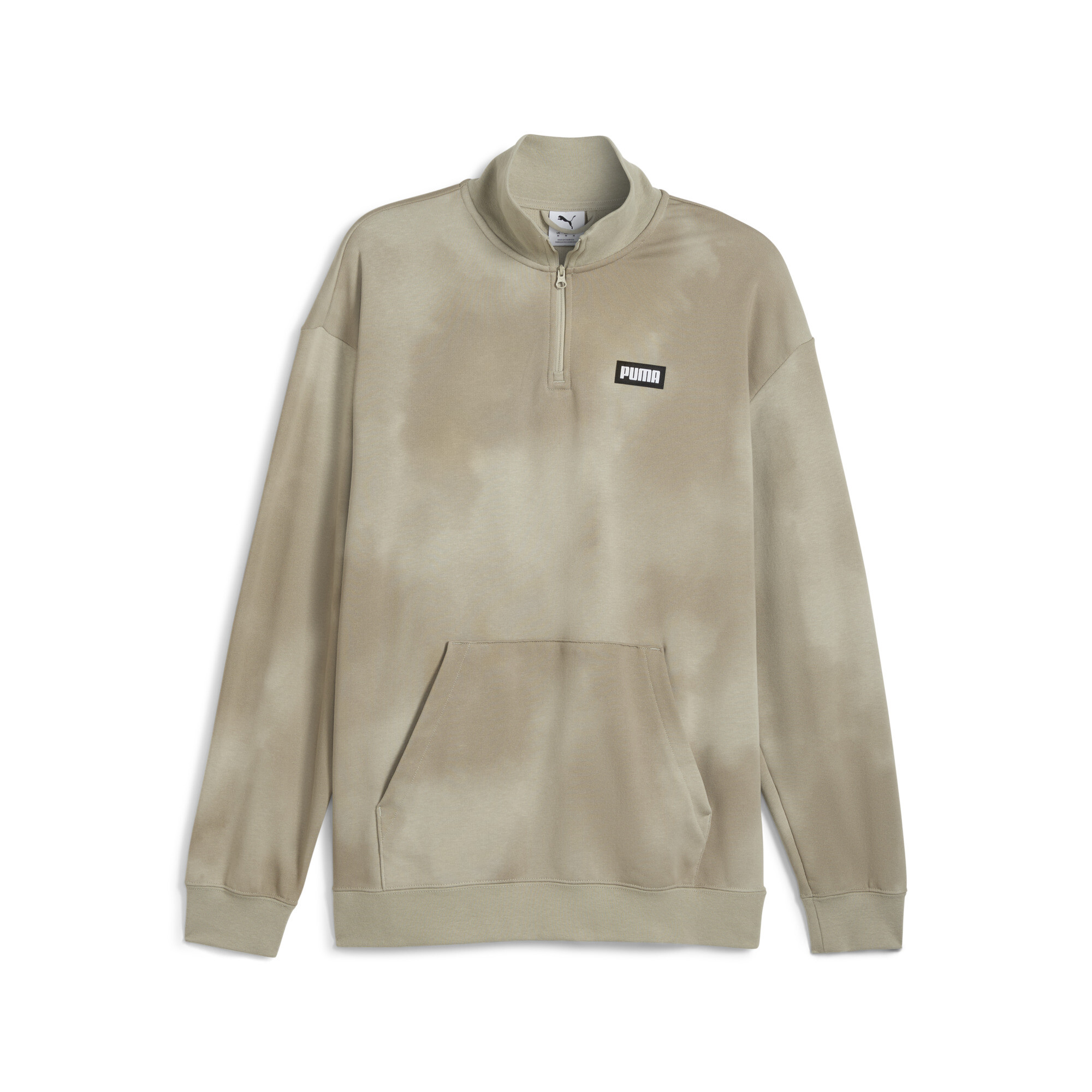 Puma Badge Relaxed Top mit Reißverschluss bis zum Hals Herren | Mit Plain | Pebble Gray | Größe: XL
