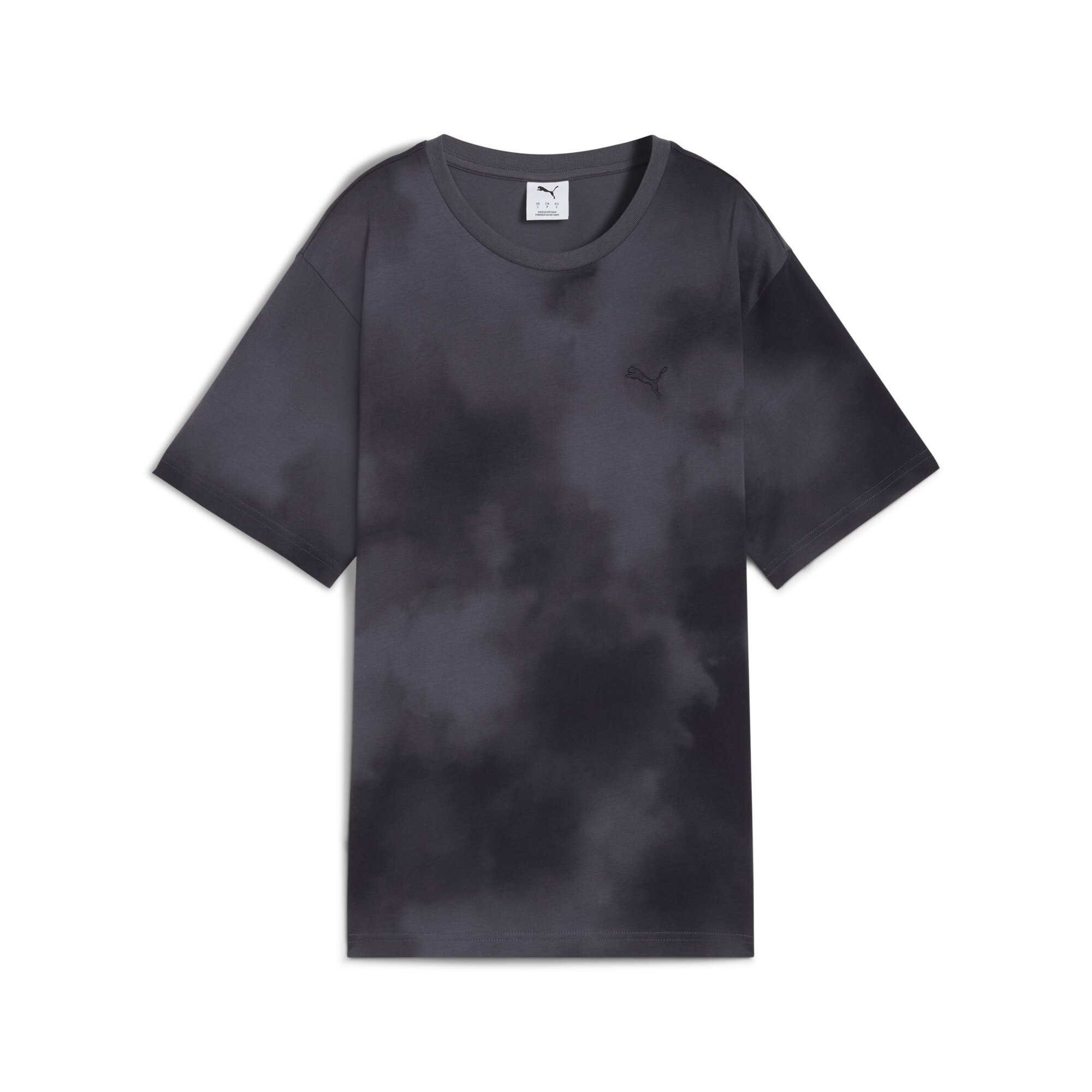 Puma Tie-Dye Relaxed T-Shirt Damen | Mit Plain | Galactic Gray | Größe: S