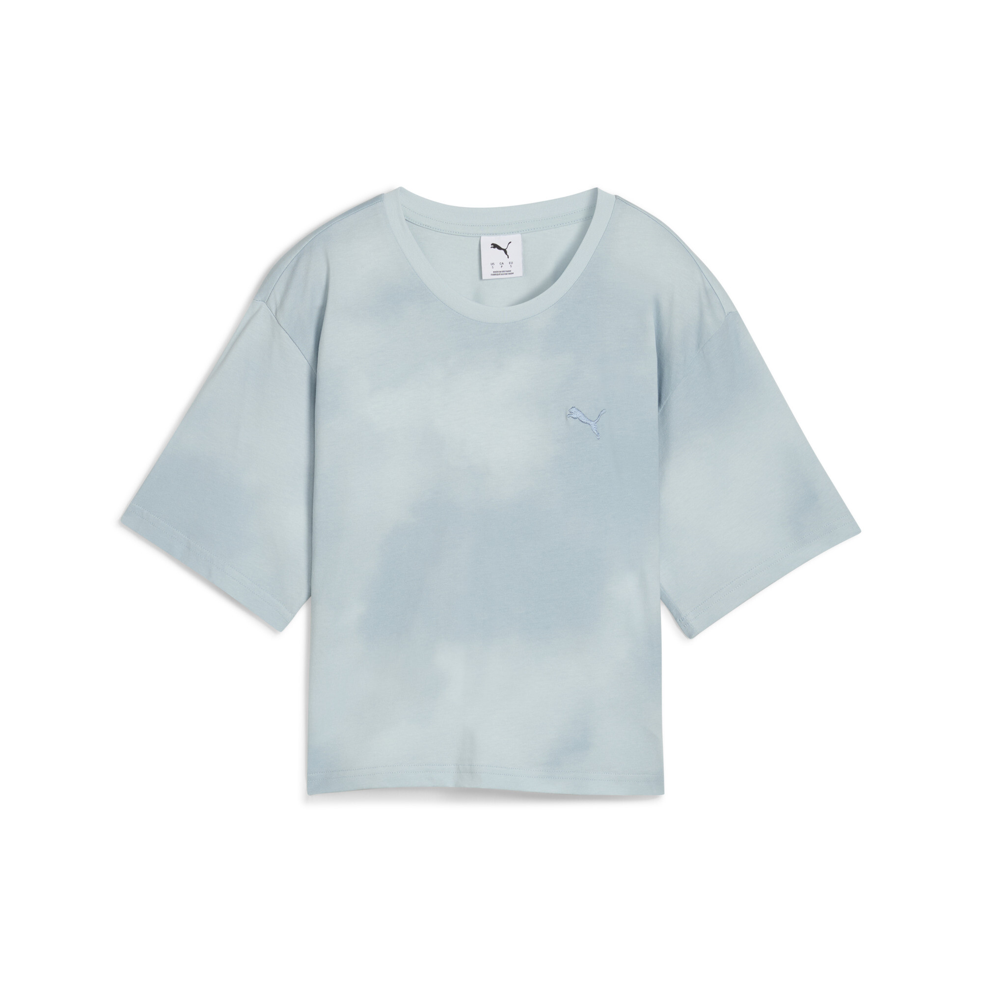 Puma Tie-Dye Cropped T-Shirt Damen | Mit Plain | Frosted Dew | Größe: XXL