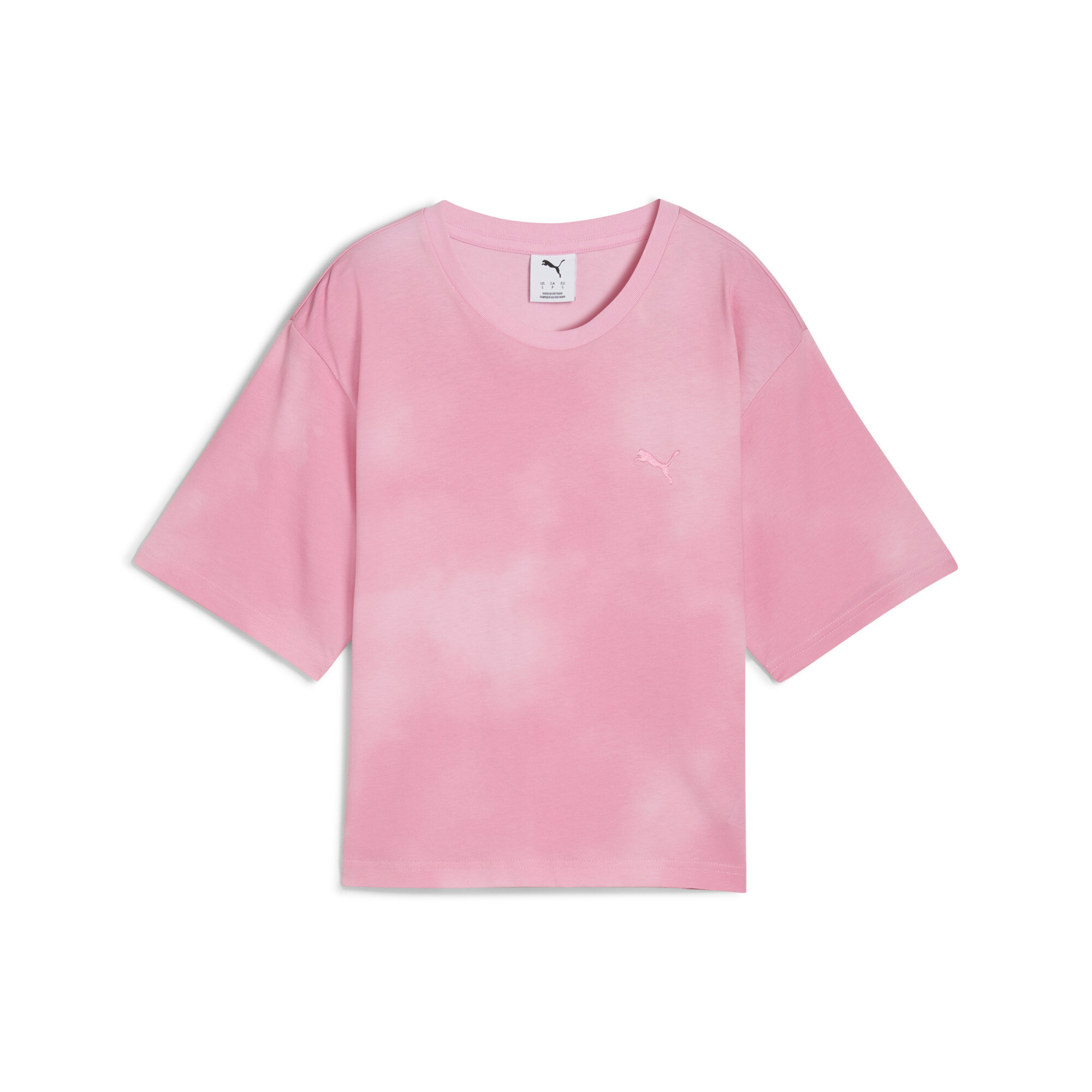 Puma Tie-Dye Cropped T-Shirt Damen | Mit Plain | Pink Lilac | Größe: S