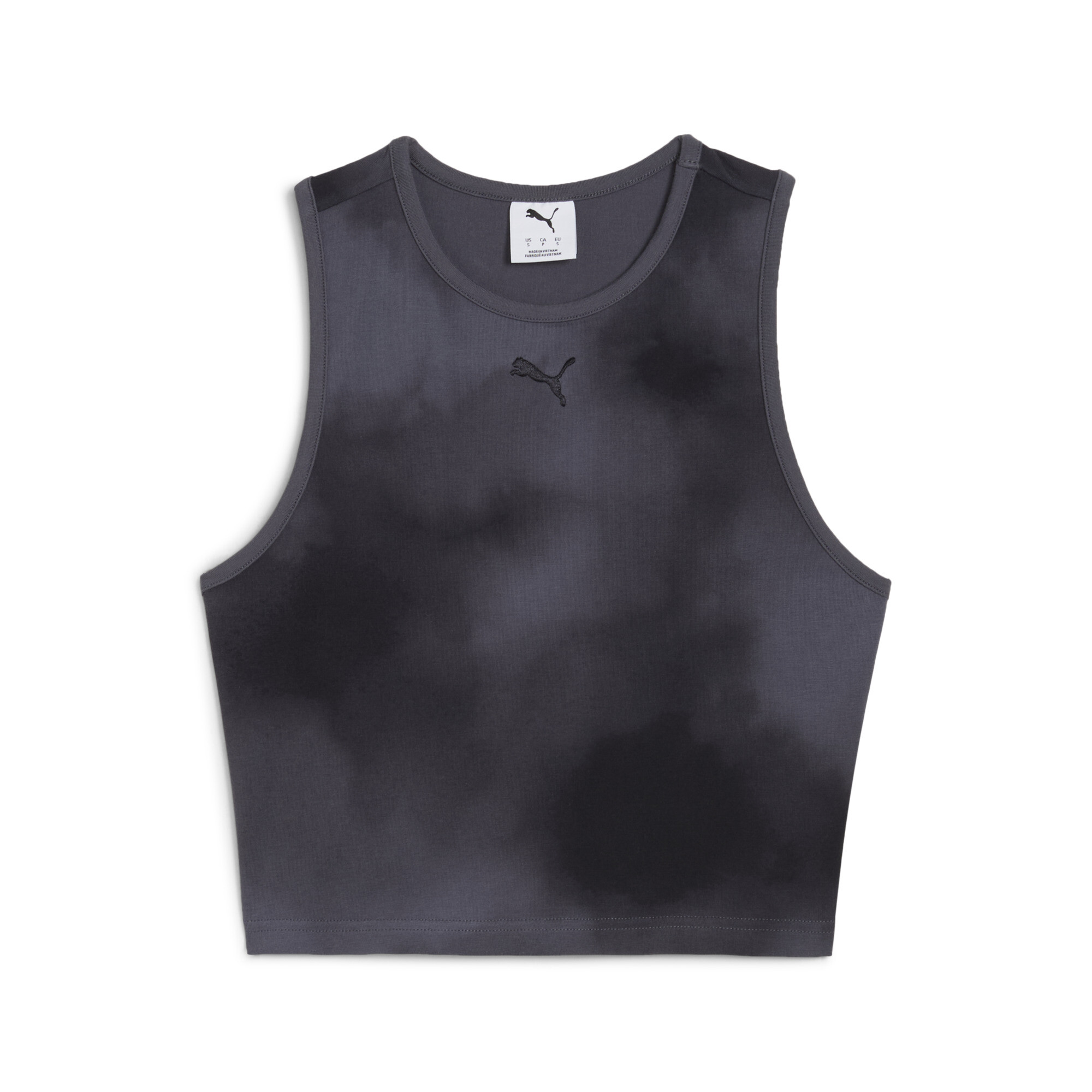 Puma Tie-Dye Tankop Damen | Mit Plain | Galactic Gray | Größe: S