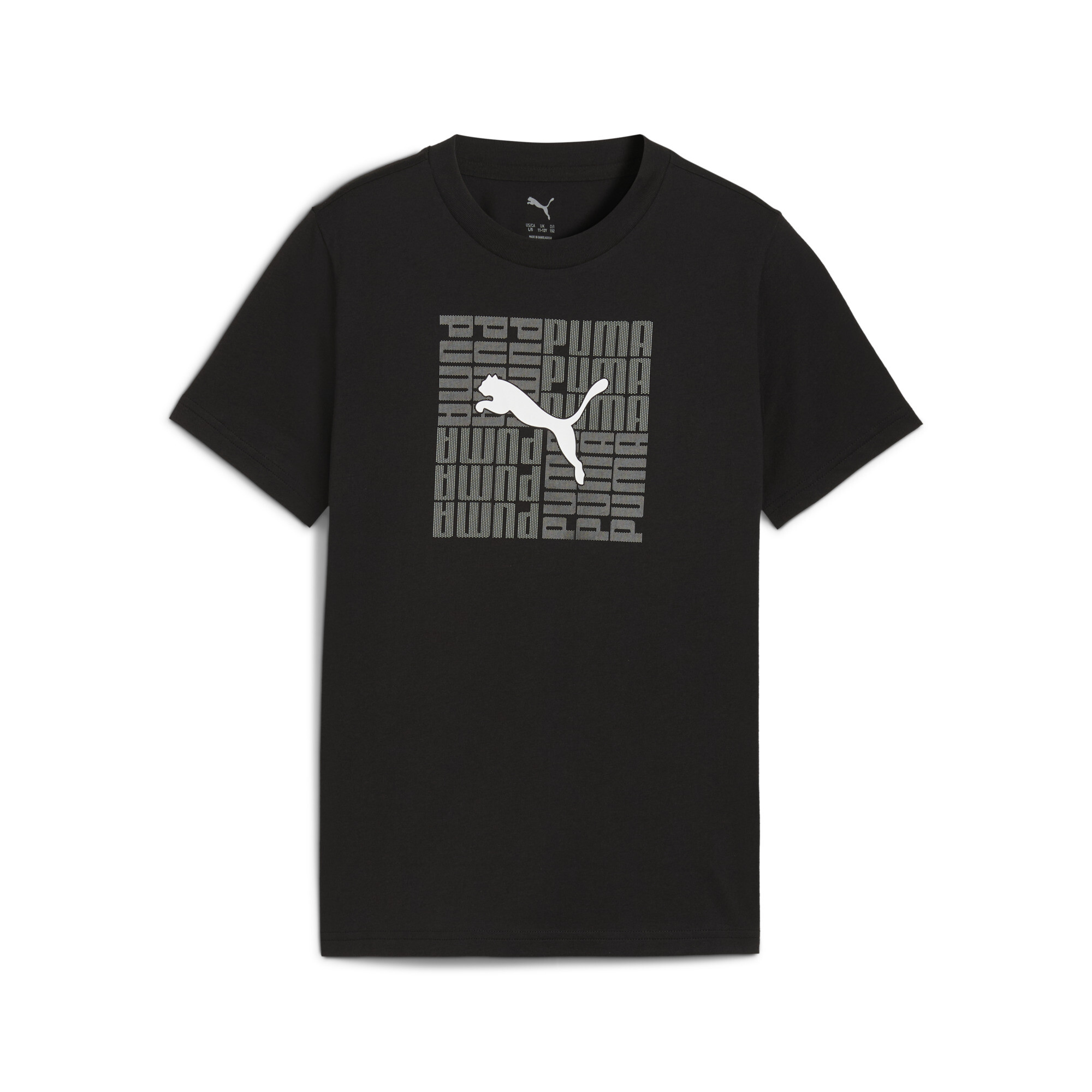 PUMA Graphic Box T-shirt voor Heren, Zwart, Maat 15-16Y thumbnail 3