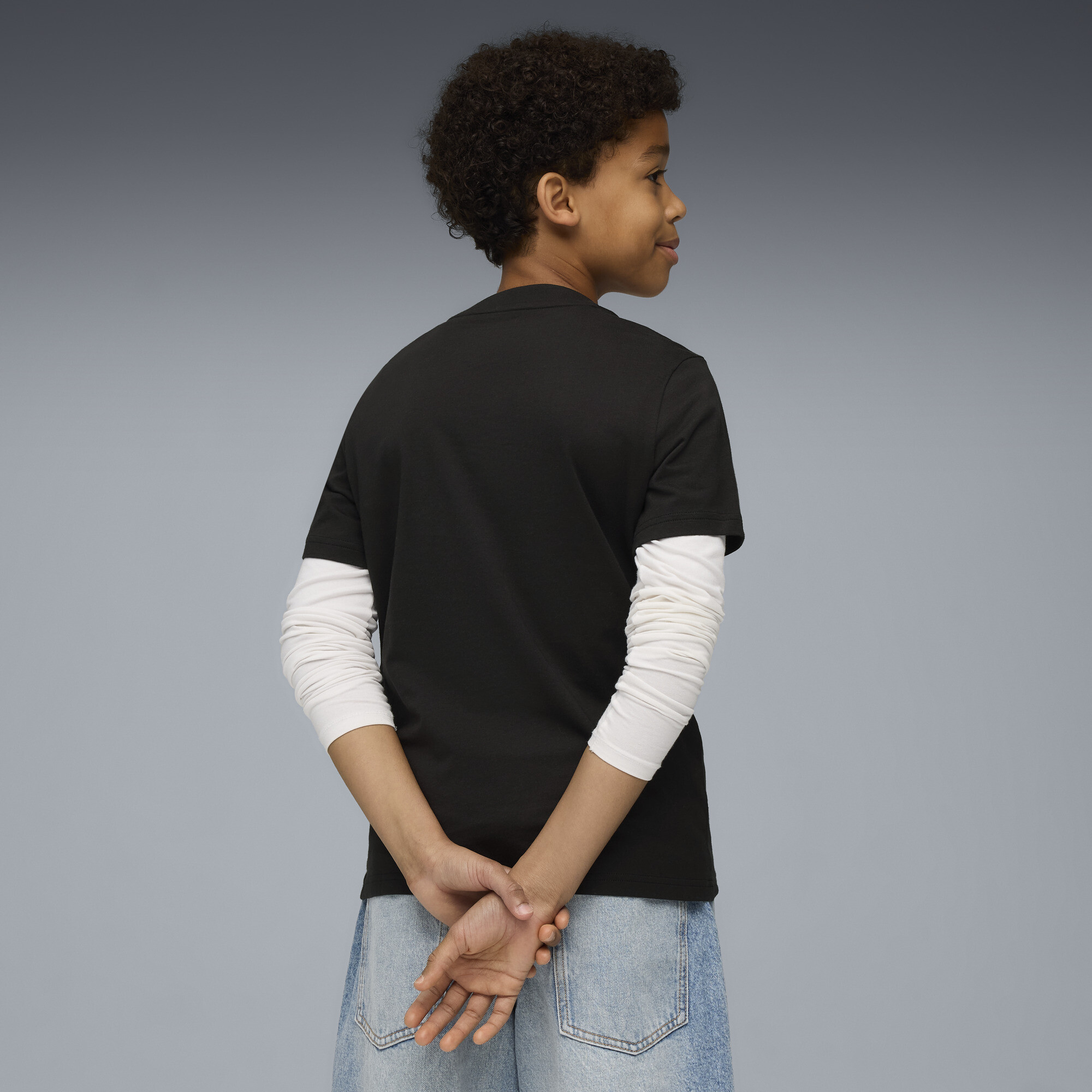 PUMA Graphic Box T-shirt voor Heren, Zwart, Maat 15-16Y thumbnail 5