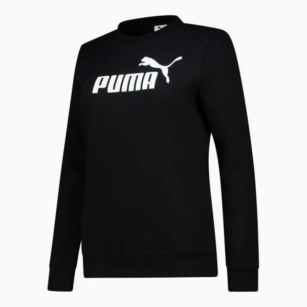 Essentials No. 1 Logo Crew Women, PUMA Black, large-ZAF
