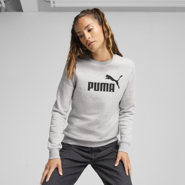 Essentials No. 1 Logo Crew Women, Light Gray Heather, large-ZAF