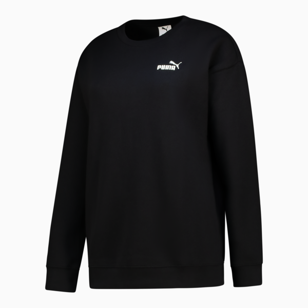 Essentials Small No. 1 Logo Relaxed Crew Women, PUMA Black, large-ZAF