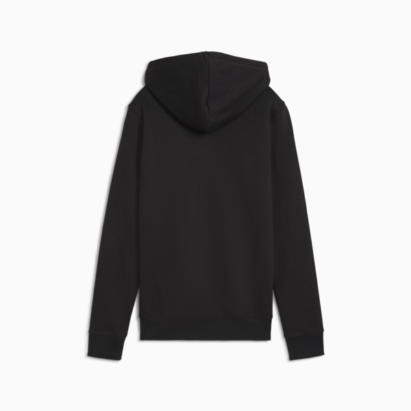 Essentials Metallic Hoodie Women, PUMA Black-Metallic Gold, large-ZAF